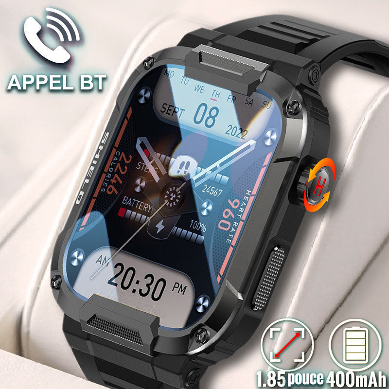 Thermabuild | Military Smartwatch for Men - Waterproof IP68 Rugged Fitness Tracker with Bluetooth Calling, Heart Rate Monitor and 110 Sports Modes