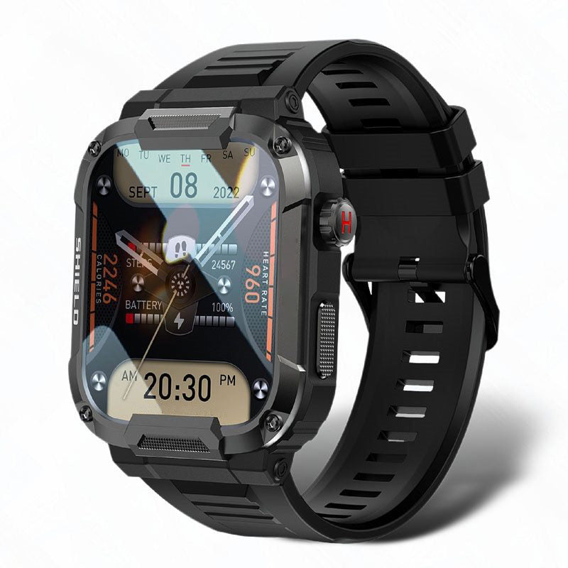Thermabuild | Military Smartwatch for Men - Waterproof IP68 Rugged Fitness Tracker with Bluetooth Calling, Heart Rate Monitor and 110 Sports Modes