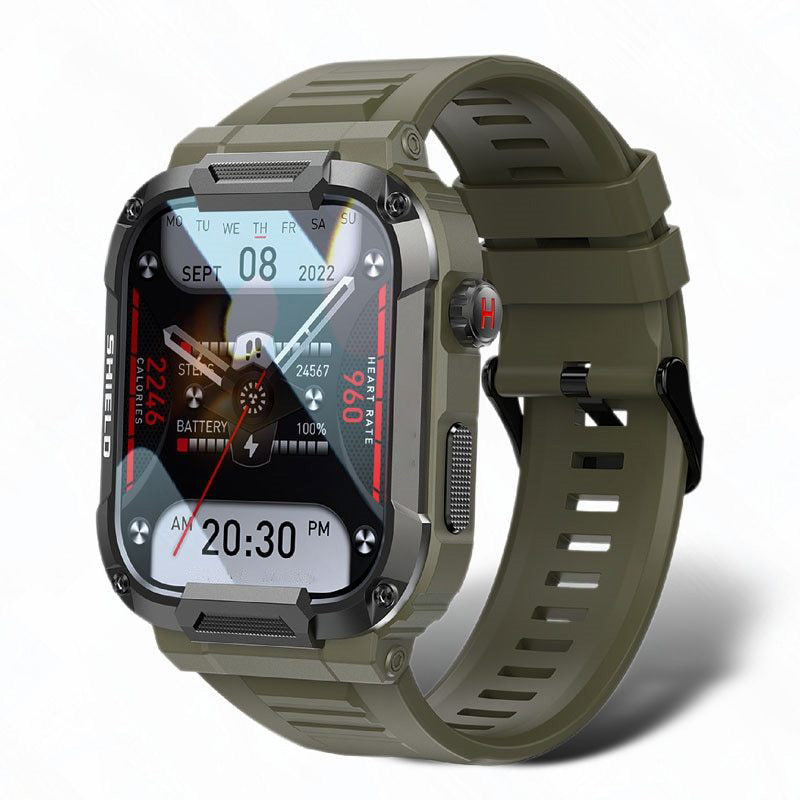 Thermabuild | Military Smartwatch for Men - Waterproof IP68 Rugged Fitness Tracker with Bluetooth Calling, Heart Rate Monitor and 110 Sports Modes