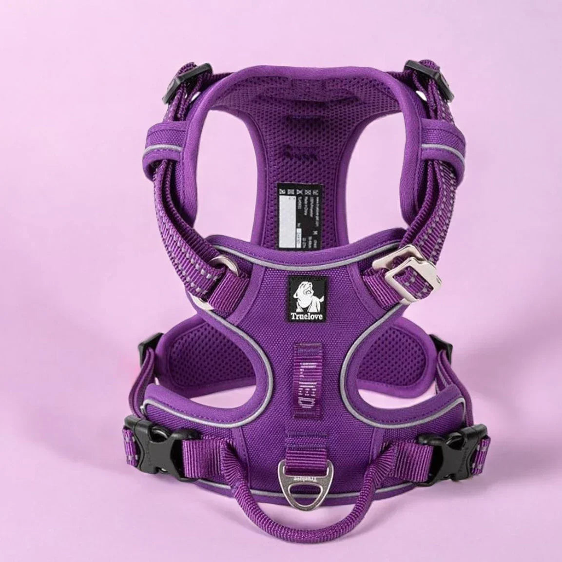 Thermabuild | Reflective Nylon Dog Harness - Adjustable No-Pull Pet Vest with Padded Safety Straps for Small to Large Dogs - Night Visibility Walking Gear