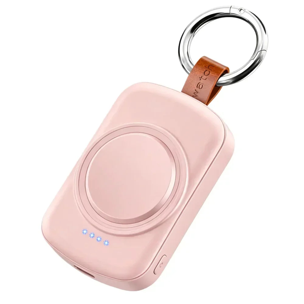 Thermabuild | Portable Magnetic Smartwatch Charger Keychain with 1800mAh Battery – Wireless Charging Dock