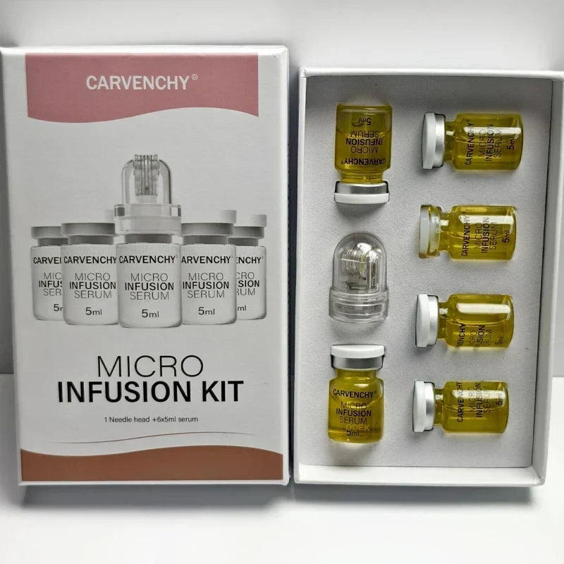Thermabuild | 0.3mm Microneedle Skin Booster Serum Kit with Hyaluronic Acid and Collagen – 6 x 5ml
