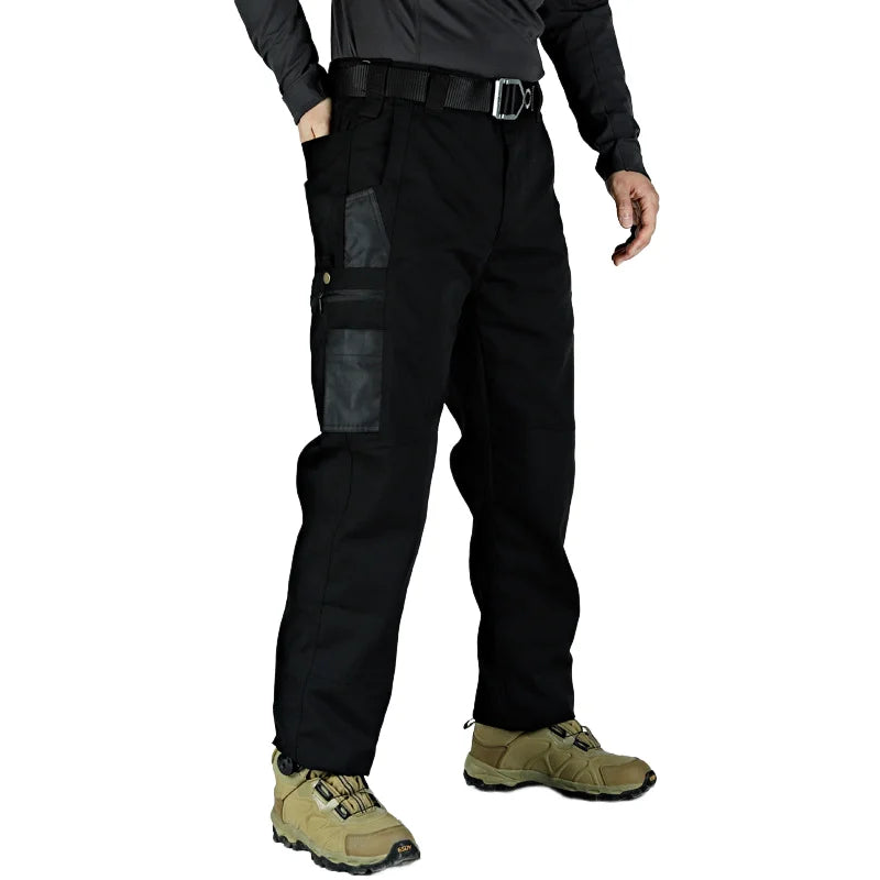 Thermabuild | Men's Tactical Cargo Pants with Multiple Pockets – Straight-Leg Outdoor Hiking Trousers