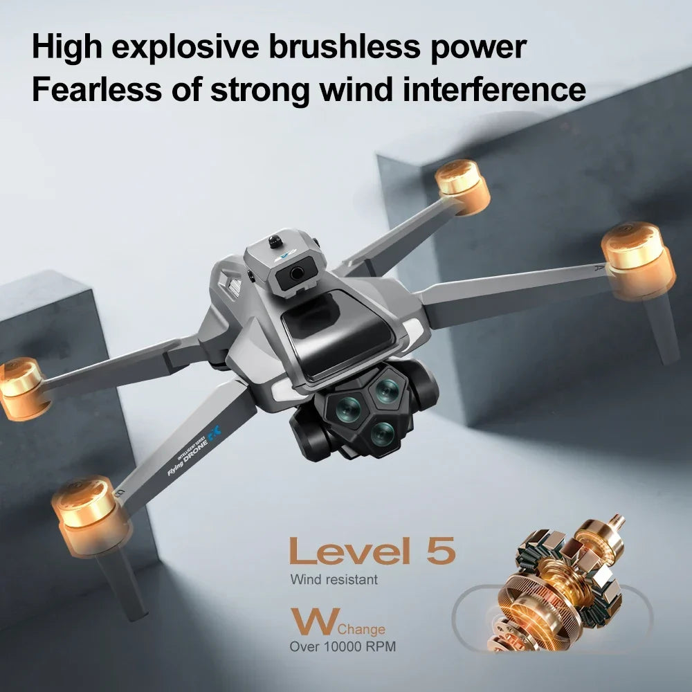 Thermabuild | Foldable GPS Drone with 4K Dual Camera - Long Range Brushless Motor Quadcopter with Auto Return and Screen Remote Control