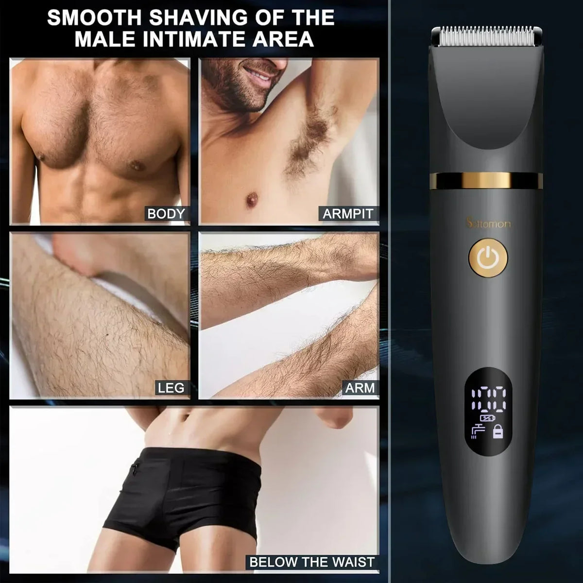 Thermabuild | Rechargeable Men's Body Hair Trimmer – Cordless Groin and Body Groomer