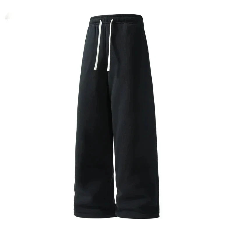 Thermabuild | Men's Wide-Leg Sweatpants – Soft Cotton Loose Fit Drawstring Casual Pants