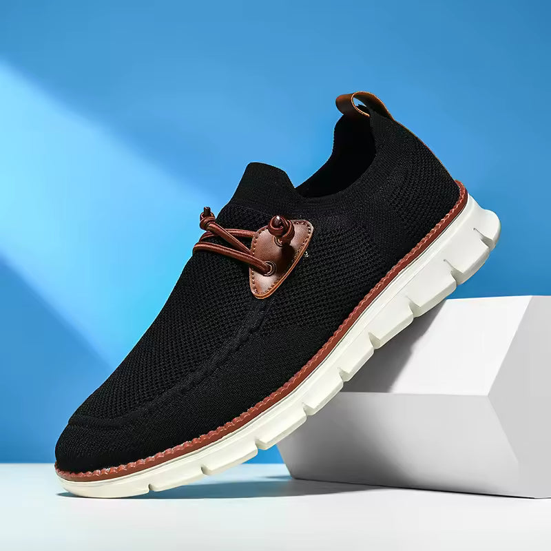 Thermabuild | Men's Breathable Mesh Sneakers - Lightweight Casual Walking Shoes for Men with Anti-Slip MD Sole and Textile Upper - Spring Autumn Comfort