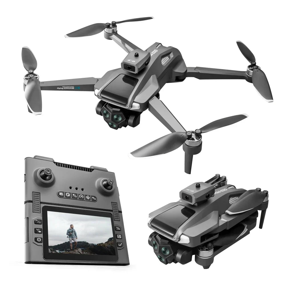 Thermabuild | Foldable GPS Drone with 4K Dual Camera - Long Range Brushless Motor Quadcopter with Auto Return and Screen Remote Control