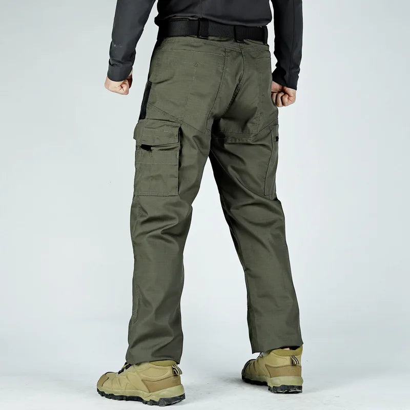 Thermabuild | Men's Tactical Cargo Pants with Multiple Pockets – Straight-Leg Outdoor Hiking Trousers