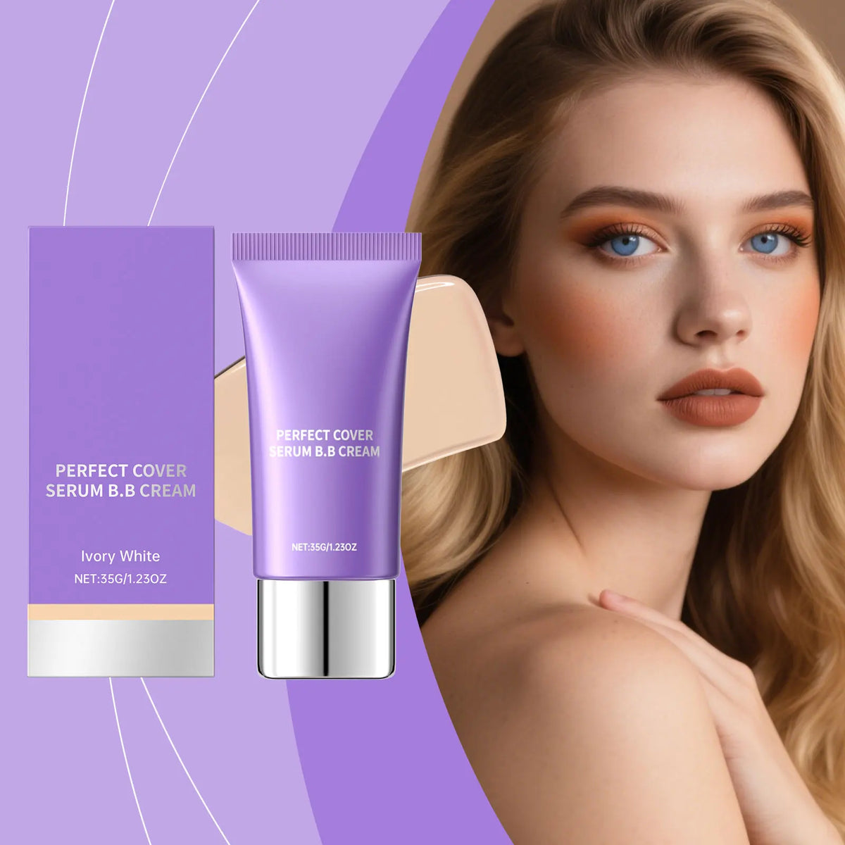 Thermabuild | Waterproof BB Cream Foundation with Hyaluronic Acid – Color Correcting Makeup Base in 3 Shades