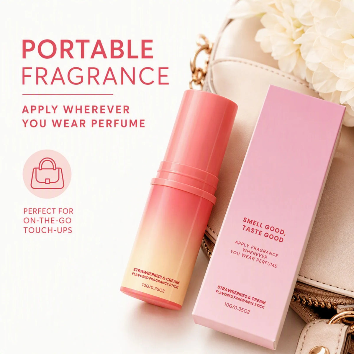 Thermabuild | Strawberry Cream Solid Perfume Stick 10g – Portable Fragrance Balm