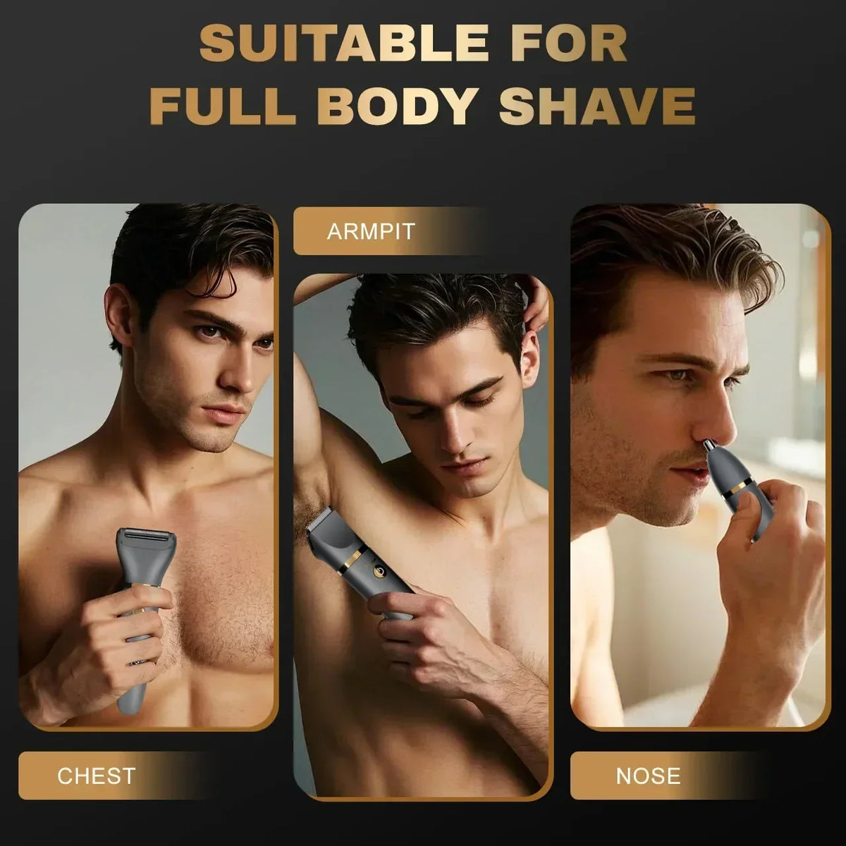 Thermabuild | Rechargeable Men's Body Hair Trimmer – Cordless Groin and Body Groomer
