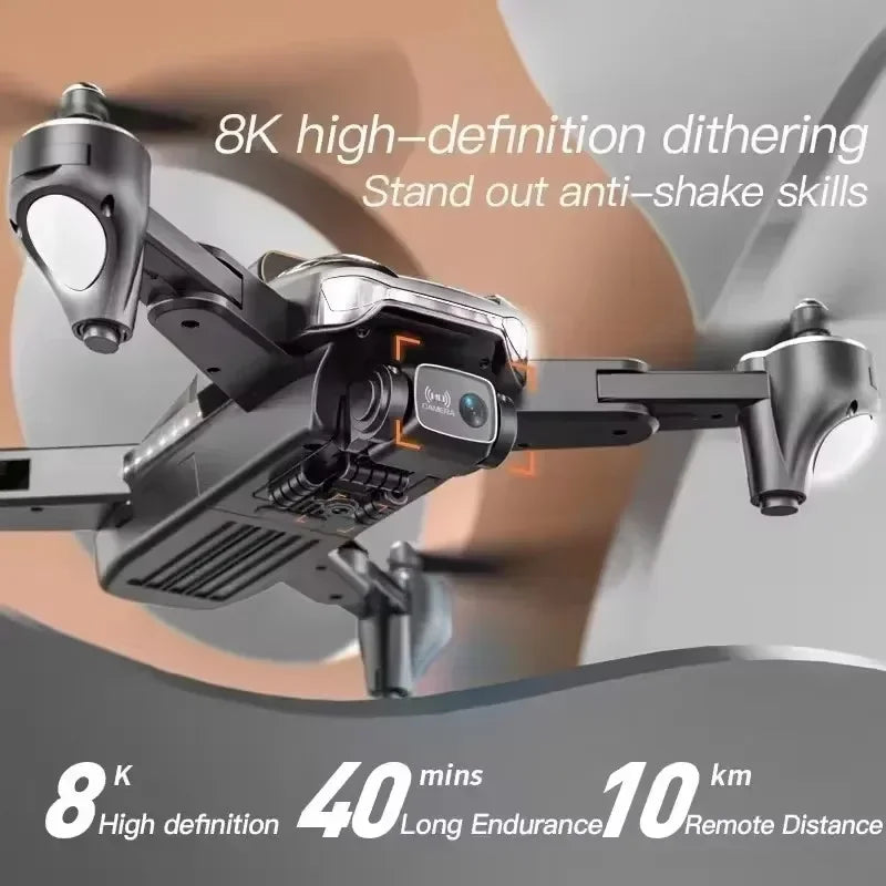 Thermabuild | Professional GPS Drone with 8K HD Dual Camera - Brushless Motor Quadcopter with 5G Aerial FPV Obstacle Avoidance for Photography