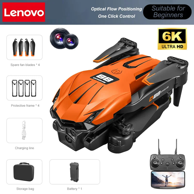 Thermabuild | Foldable GPS Drone with 8K Aerial HD Dual Camera - Professional Optical Flow Hovering Quadcopter for Photography with Gesture Control