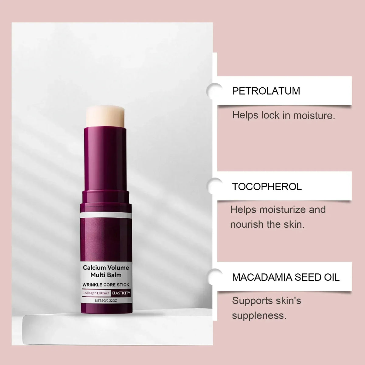 Thermabuild | Collagen Moisturizing Balm Stick for Face and Neck – Hydrating Skin Stick for Use Before Makeup
