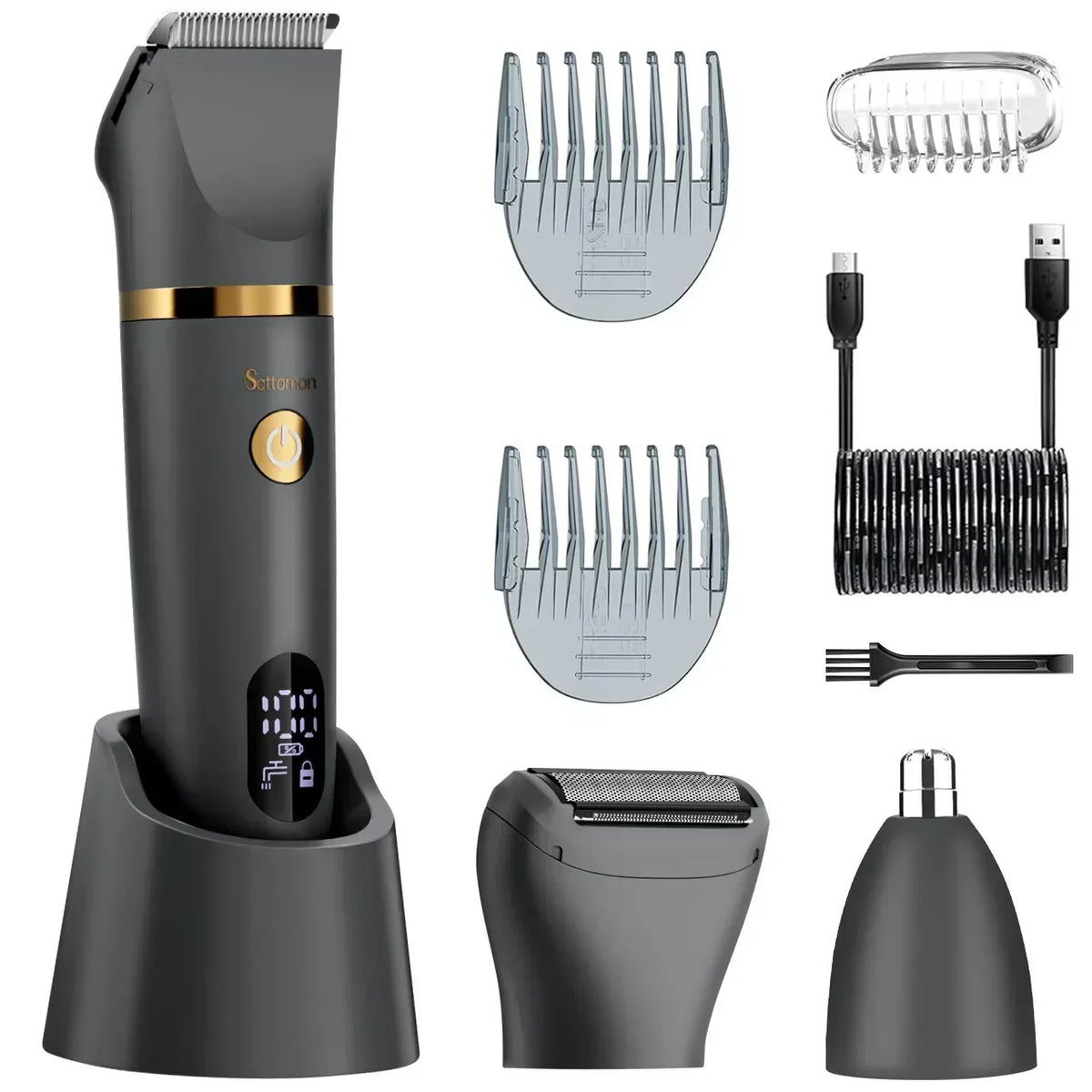 Thermabuild | Rechargeable Men's Body Hair Trimmer – Cordless Groin and Body Groomer