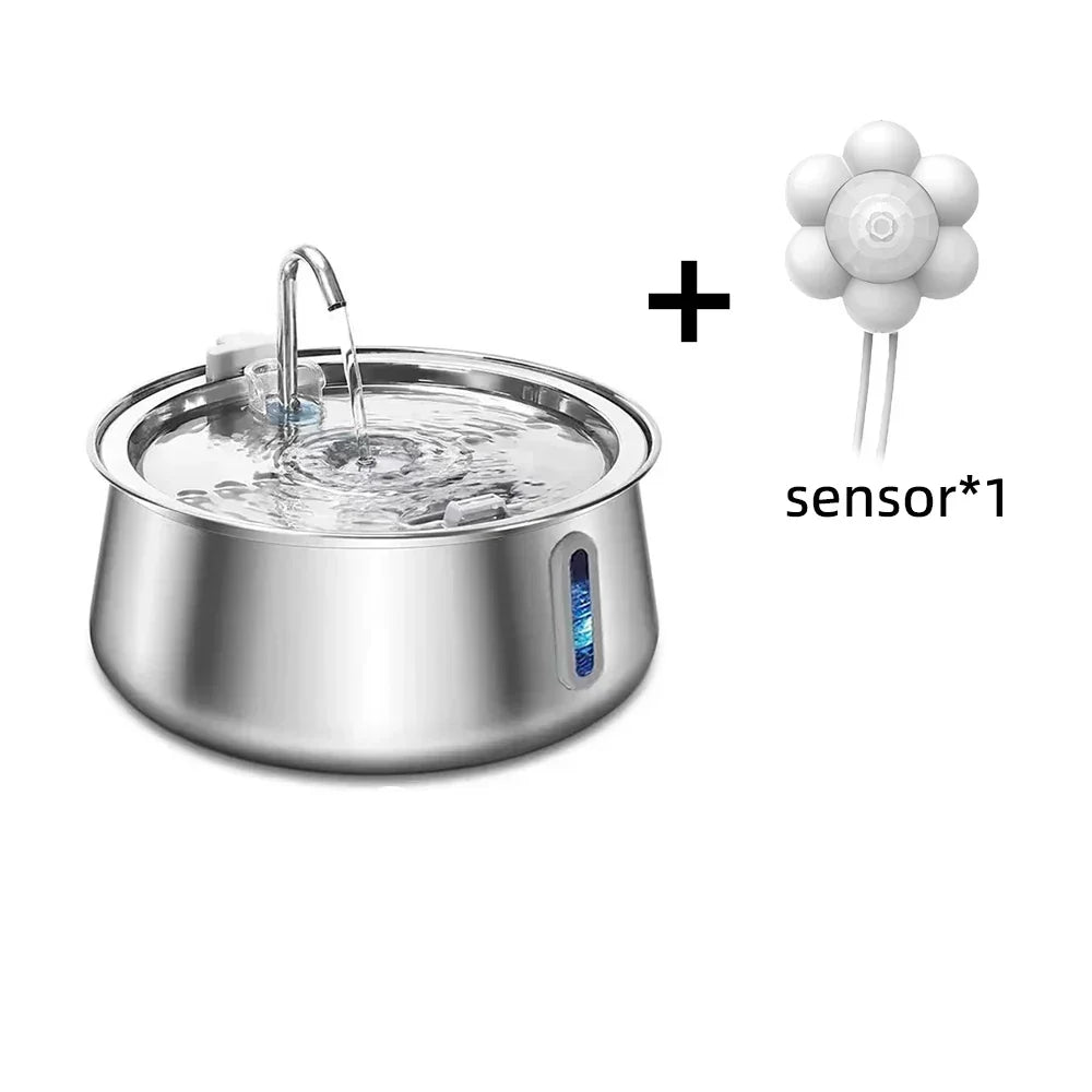 Thermabuild | Stainless Steel Cat Water Fountain 4L – Automatic Pet Water Dispenser with Multi-Layer Filtration