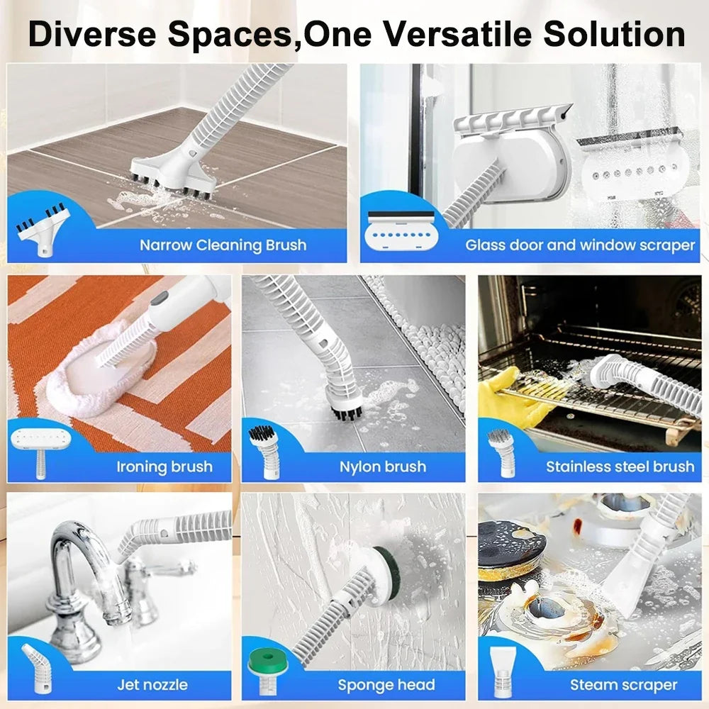 Thermabuild | Multipurpose High Pressure Steam Cleaner and Mop - Portable Handheld Deep Cleaning System for Tile Grout Floors Appliances and Car - Unisex