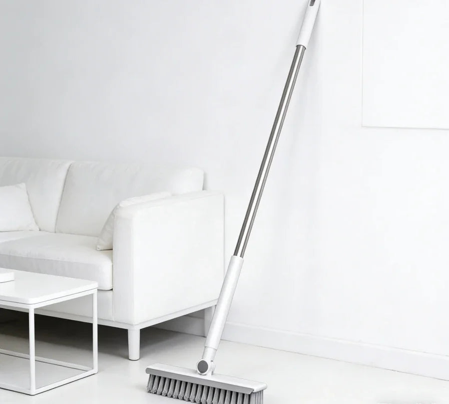 Thermabuild | Long-Handle Bathroom Floor Brush for Tile, Grout Gaps, Walls and Toilet Cleaning
