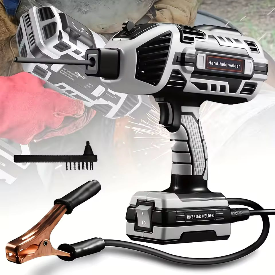 Thermabuild | Portable Handheld ARC Welding Machine 220V - Mini Inverter Welder for Steel and Aluminum - 120A Digital Display All-in-One Stick Welder - Unisex