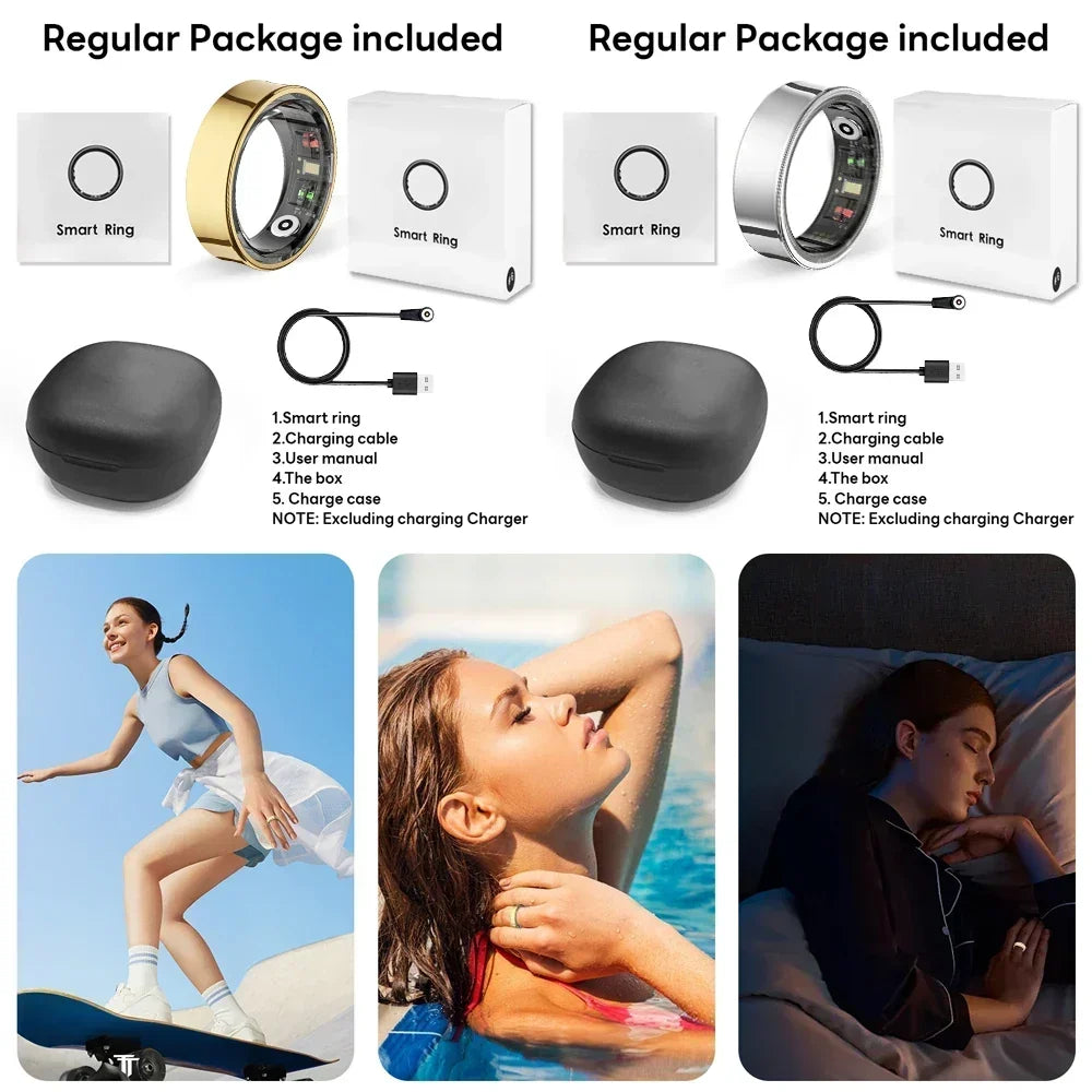 Thermabuild | Smart Ring Activity and Sleep Tracker with Heart Rate, Blood Oxygen and Temperature Monitoring