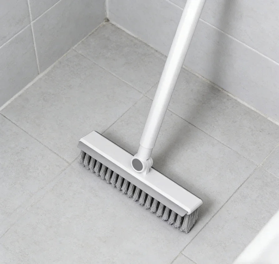 Thermabuild | Long-Handle Bathroom Floor Brush for Tile, Grout Gaps, Walls and Toilet Cleaning
