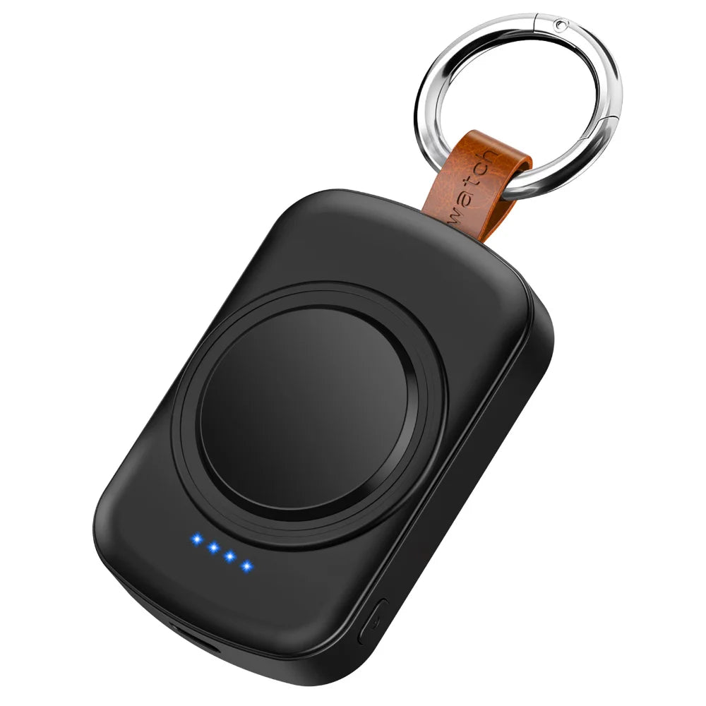 Thermabuild | Portable Magnetic Smartwatch Charger Keychain with 1800mAh Battery – Wireless Charging Dock