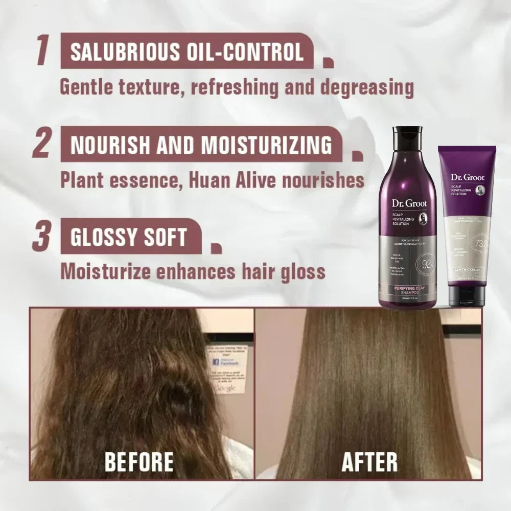 Thermabuild | Smoothing Shampoo and Conditioner Set – Moisturizing Hair Care, 385ml and 250ml