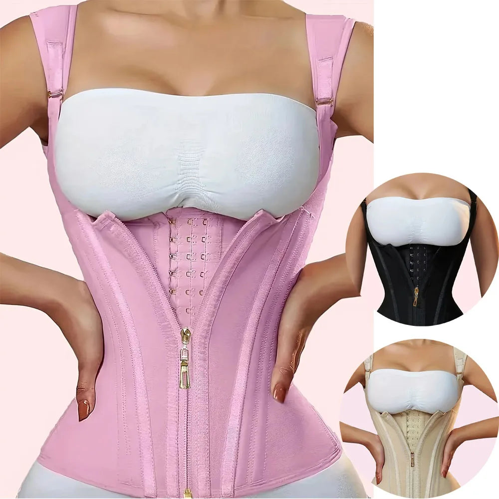 Thermabuild | Women's Waist Shapewear Vest with Adjustable Shoulder Straps – Firm Control Girdle, S–XXXL