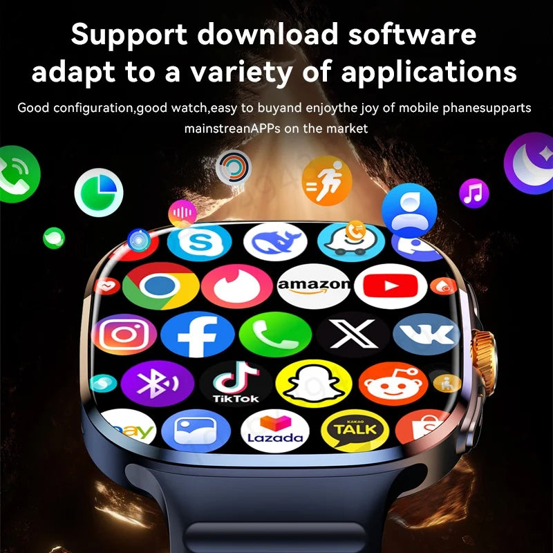 Thermabuild | M99 5G Smartwatch with 2.4 Inch AMOLED Screen and 900W Rotating Camera - WiFi GPS Navigation Watch with Heart Rate Monitor for Men and Women