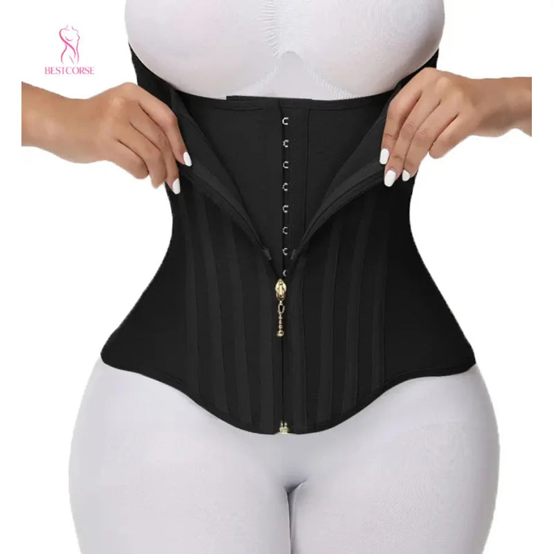 Thermabuild | Steel Boned Waist Trainer Corset for Women – Firm Control Waist Cincher, XS–3XL