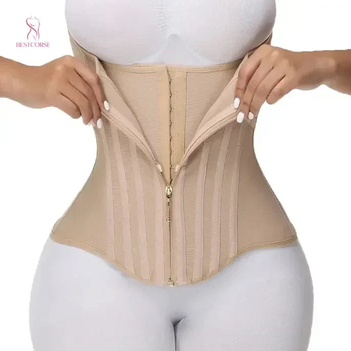 Thermabuild | Steel Boned Waist Trainer Corset for Women – Firm Control Waist Cincher, XS–3XL
