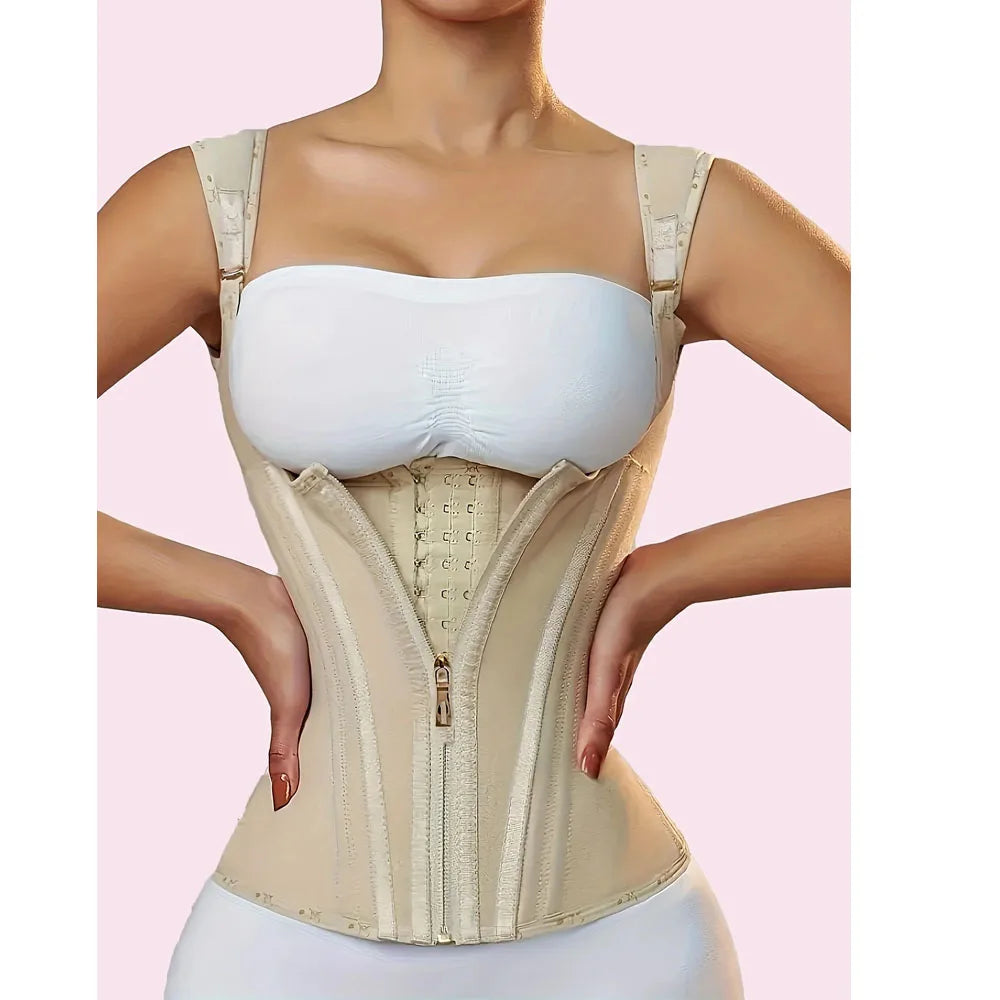 Thermabuild | Women's Waist Shapewear Vest with Adjustable Shoulder Straps – Firm Control Girdle, S–XXXL
