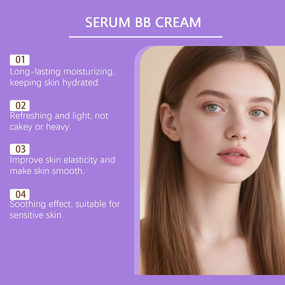 Thermabuild | Waterproof BB Cream Foundation with Hyaluronic Acid – Color Correcting Makeup Base in 3 Shades
