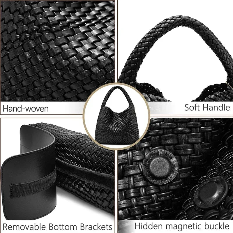 Thermabuild | Black vegan leather work bag