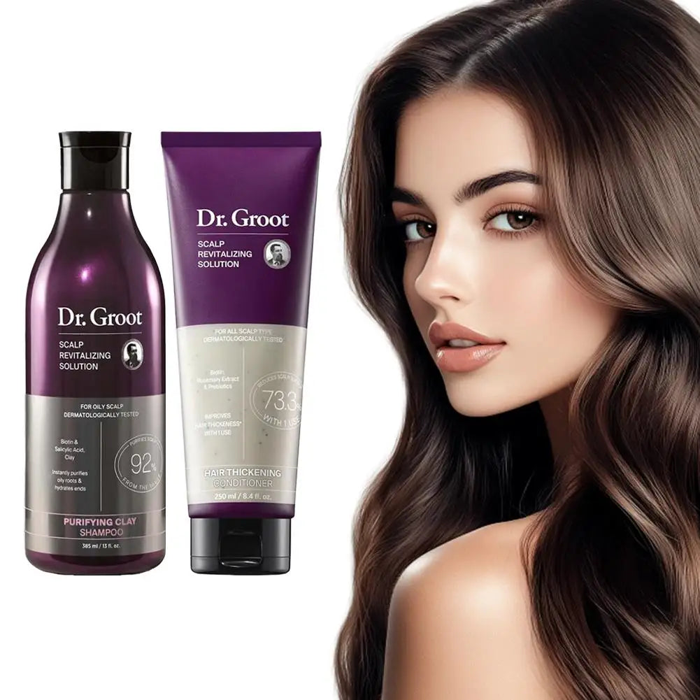 Thermabuild | Smoothing Shampoo and Conditioner Set – Moisturizing Hair Care, 385ml and 250ml