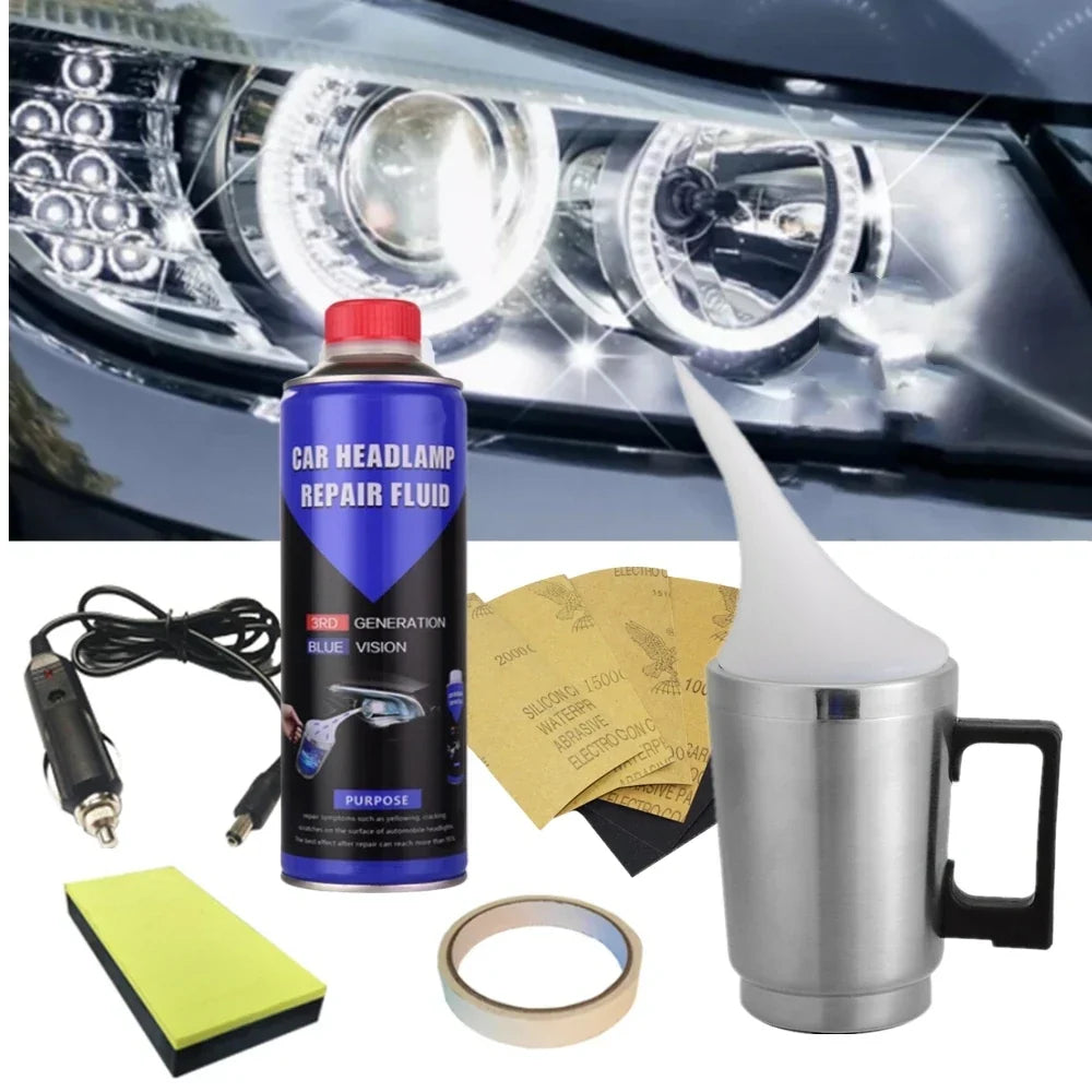 Thermabuild | Professional Automotive Headlight Restoration Kit - 3rd Gen Vapor Fumigation Polishing Set for Car Light Renovation and Oxidation Removal