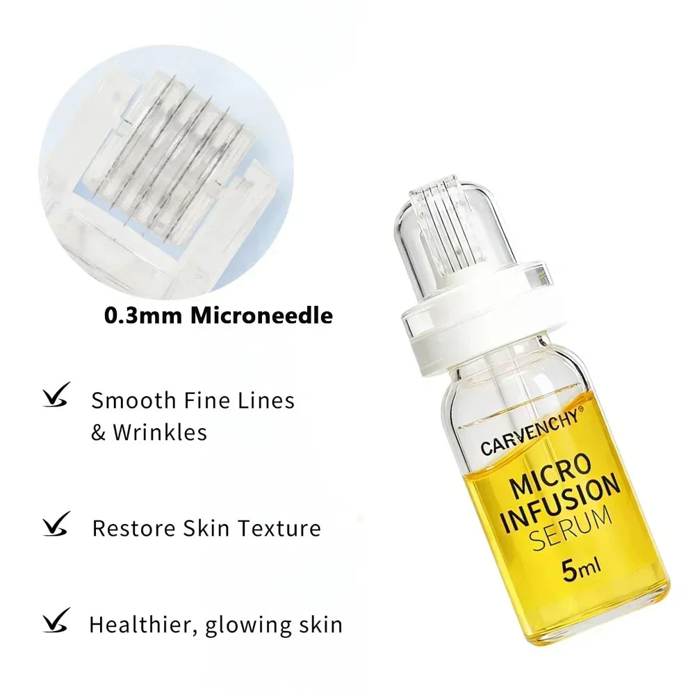 Thermabuild | 0.3mm Microneedle Skin Booster Serum Kit with Hyaluronic Acid and Collagen – 6 x 5ml