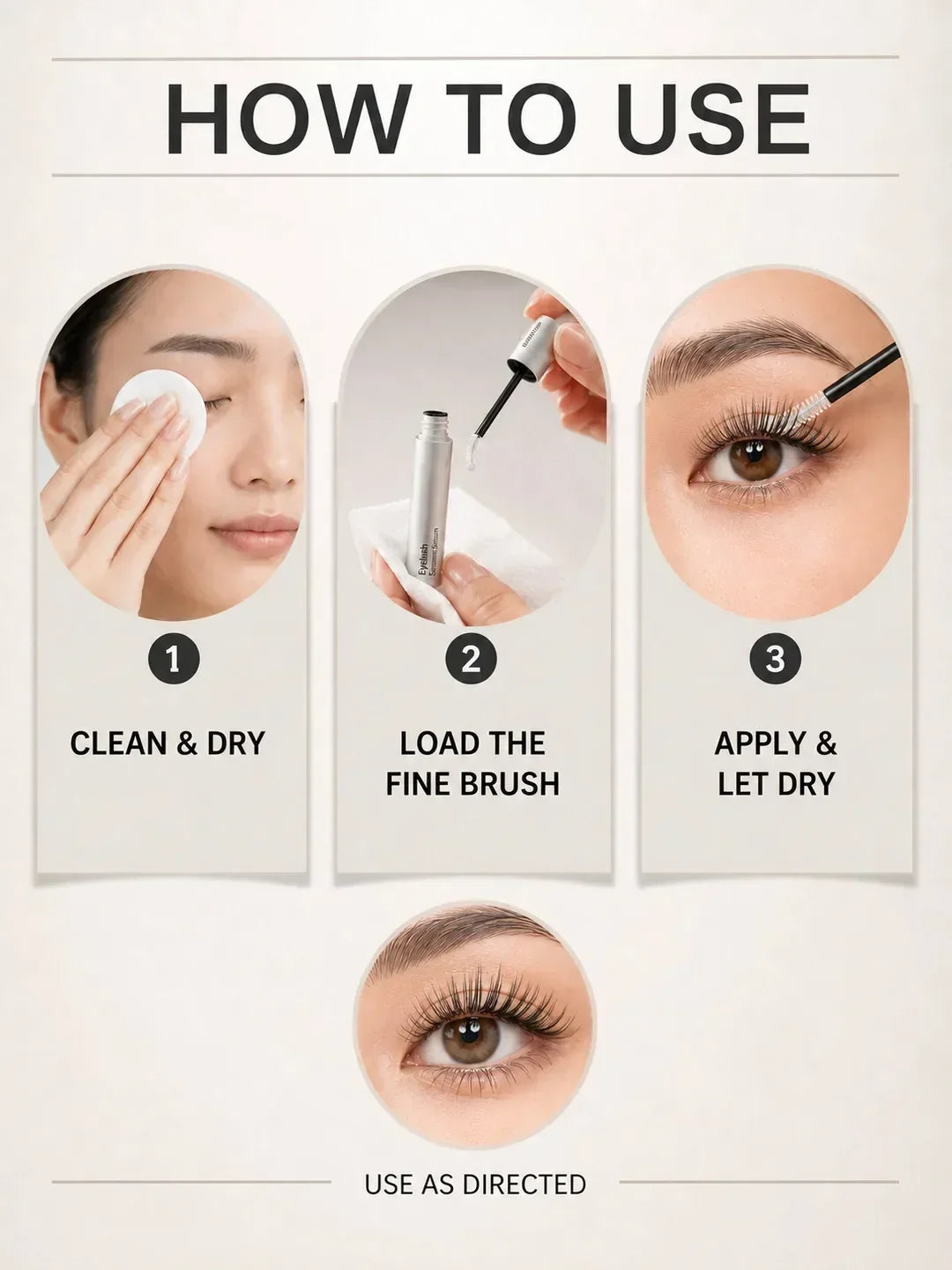 Thermabuild | Eyelash and Eyebrow Serum 15ml with Biotin, Castor Oil and Precision Brush