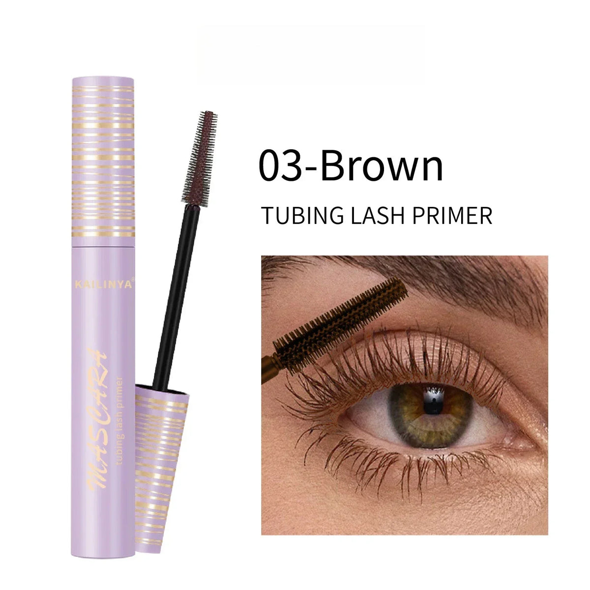 Thermabuild | Waterproof Curling Mascara in Black, Brown or White – Long-Lasting Smudge-Proof Lash Mascara