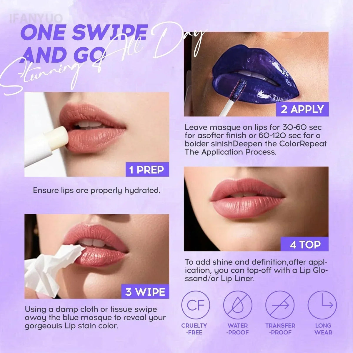 Thermabuild | Peel-Off Lip Stain 4ml – Waterproof Long-Lasting Matte Liquid Lip Tint in 10 Shades