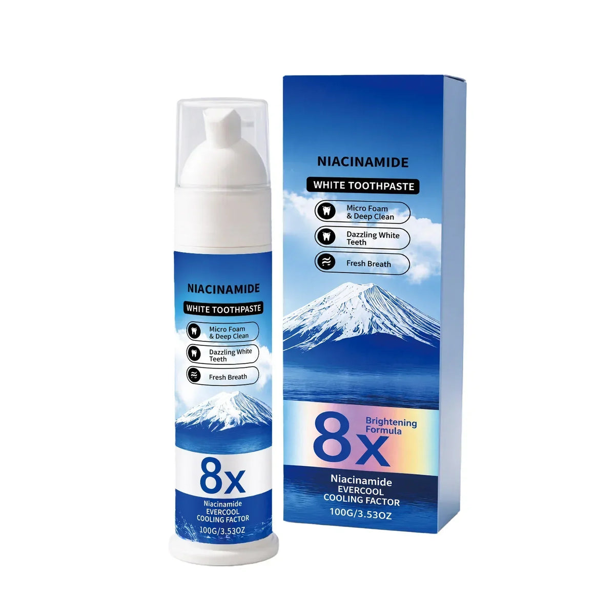Thermabuild | Niacinamide Foam Toothpaste 100ml – Teeth Brightening Foam for Fresh Breath