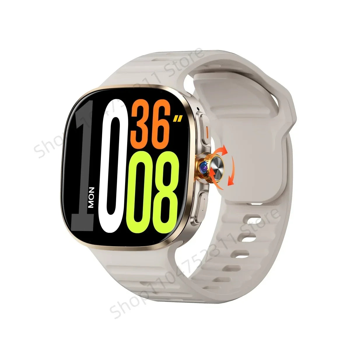 Thermabuild | M99 5G Smartwatch with 2.4 Inch AMOLED Screen and 900W Rotating Camera - WiFi GPS Navigation Watch with Heart Rate Monitor for Men and Women