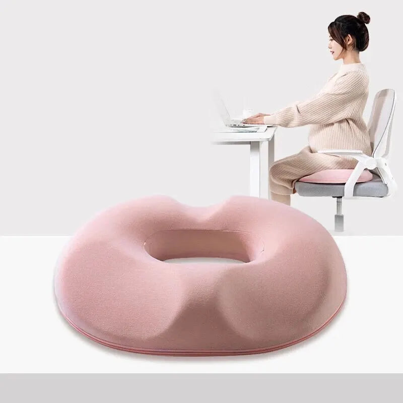 Thermabuild | Unisex Ergonomic Memory Foam Seat Cushion - Orthopedic Coccyx and Spine Pressure Relief Pad with Washable Fabric Cover - Portable Office and Car