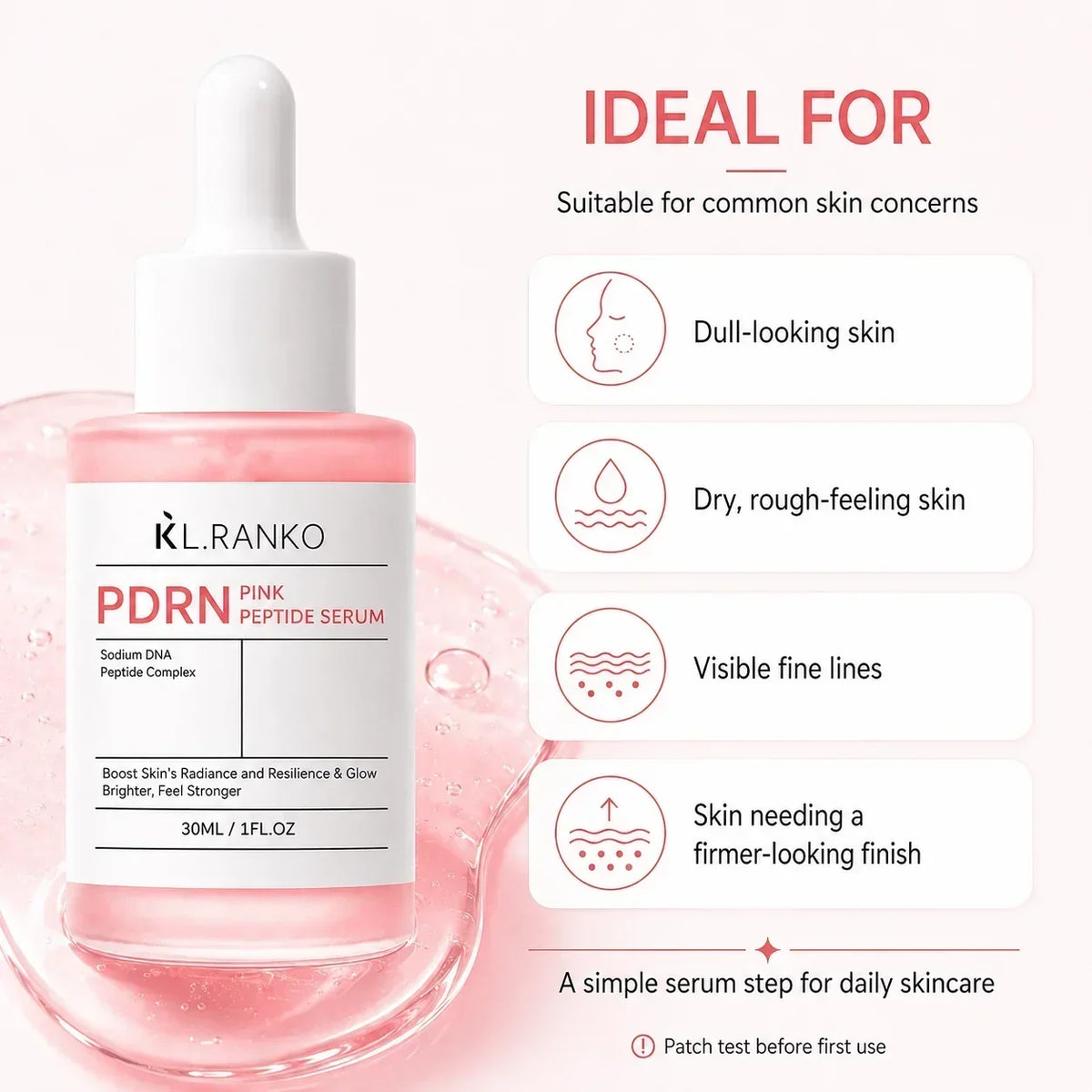 Thermabuild | PDRN Peptide Face Serum 30ml with Collagen and Niacinamide – Hydrating Glow Serum