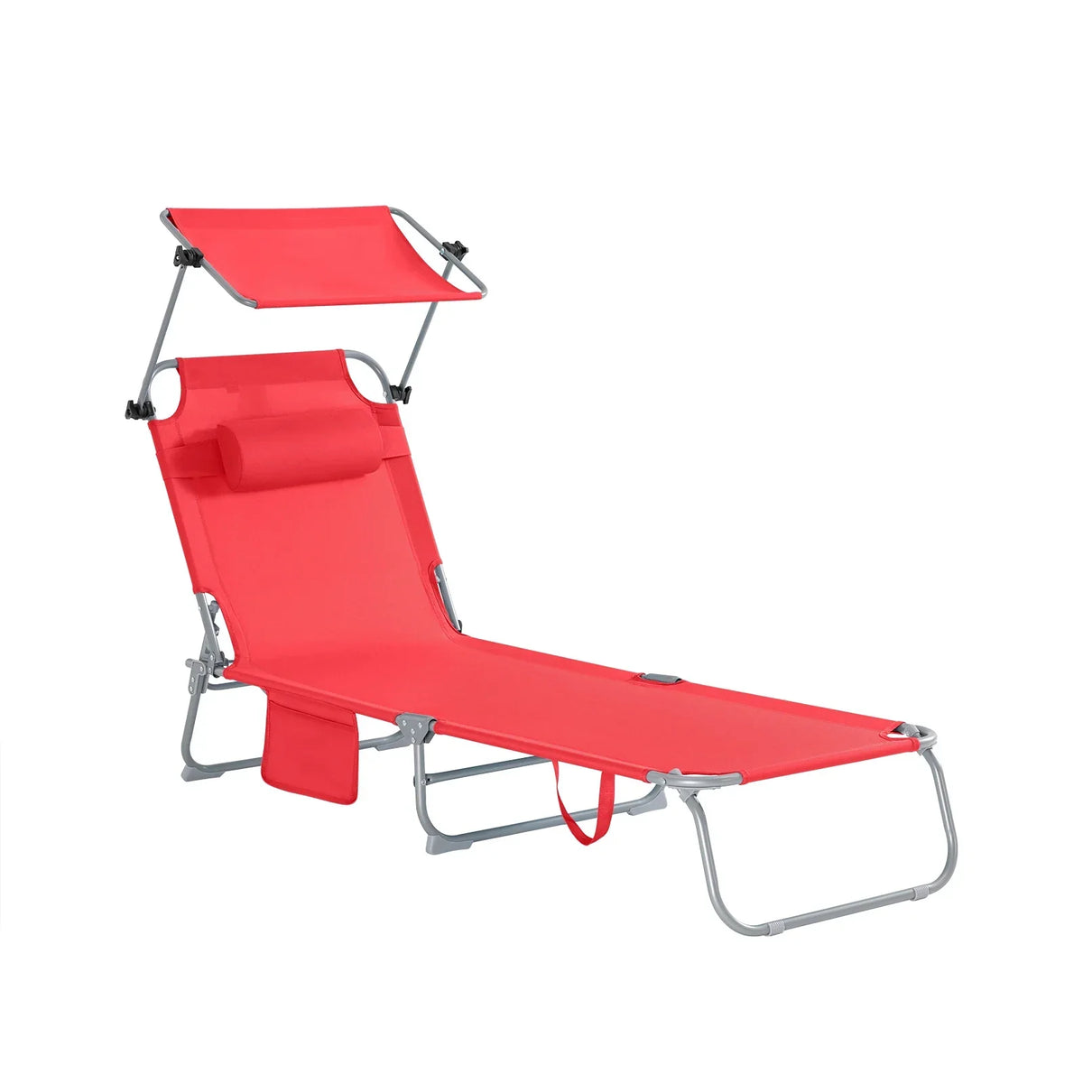 Thermabuild | Outdoor Garden Swing Lounger with Metal Frame and Side Storage Bag - Ergonomic Relaxing Rocking Chair for Courtyard, Beach, and Balcony