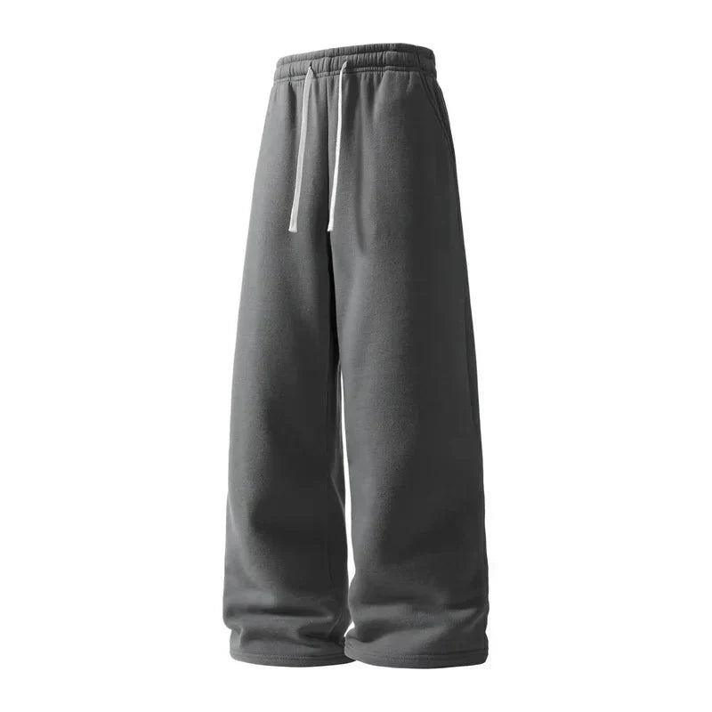 Thermabuild | Men's Wide-Leg Sweatpants – Soft Cotton Loose Fit Drawstring Casual Pants