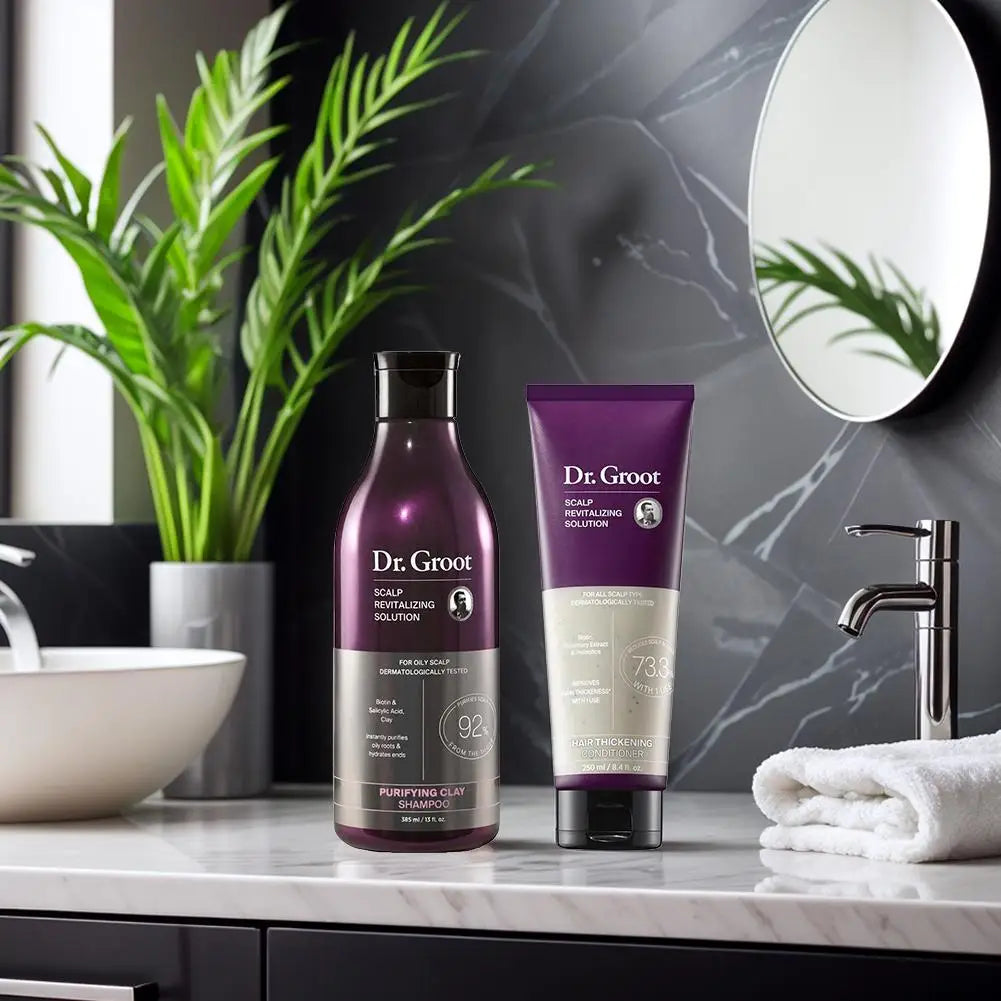 Thermabuild | Smoothing Shampoo and Conditioner Set – Moisturizing Hair Care, 385ml and 250ml