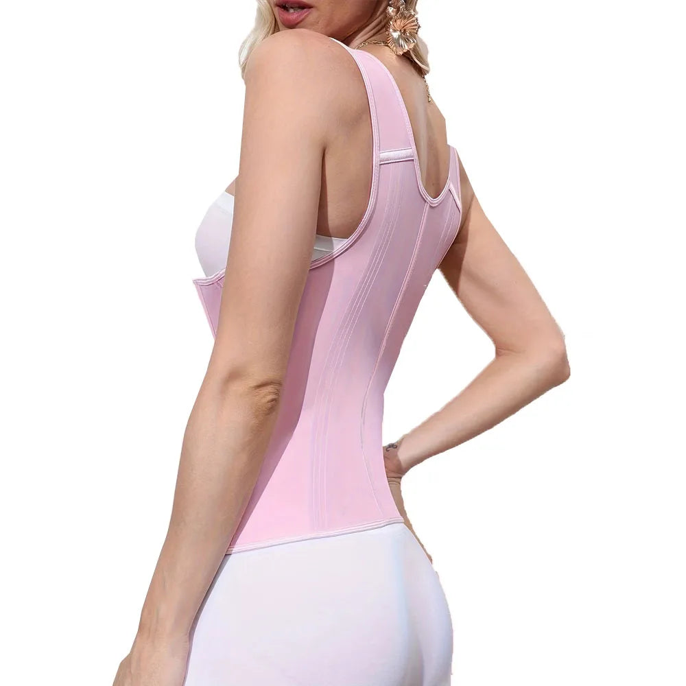 Thermabuild | Women's Waist Shapewear Vest with Adjustable Shoulder Straps – Firm Control Girdle, S–XXXL