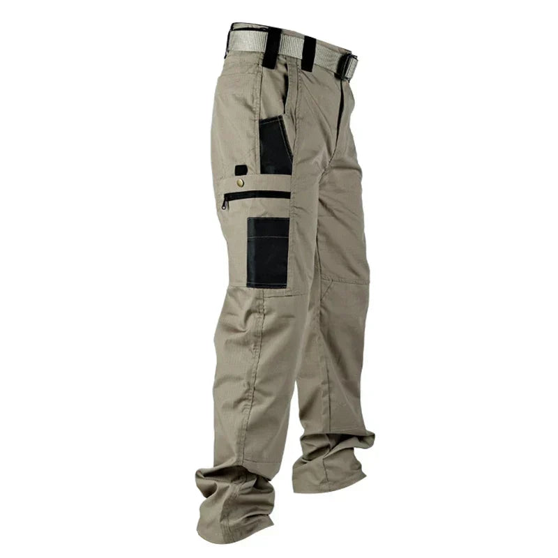 Thermabuild | Men's Tactical Cargo Pants with Multiple Pockets – Straight-Leg Outdoor Hiking Trousers